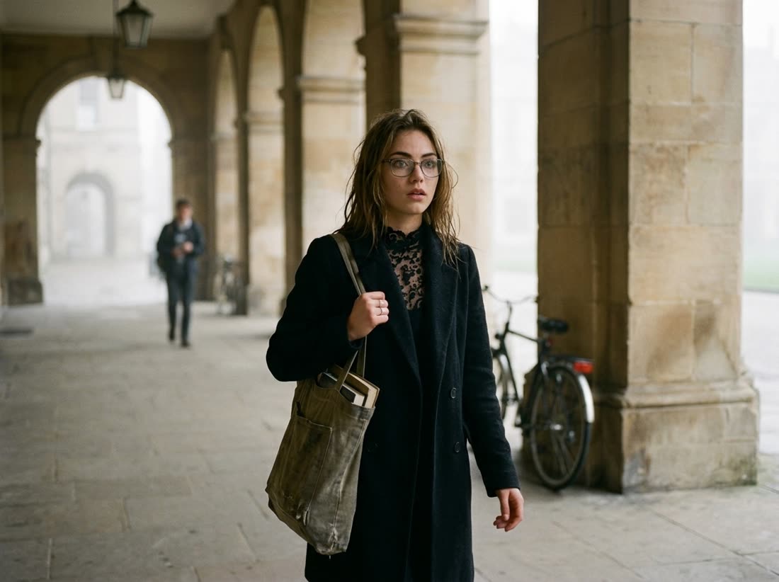 In the fog under the campus arcades, carrying philosophy books
